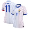 Original Fußballtrikot Frankreich Dembele 11 Auswärtstrikot EURO 2024 Für Damen